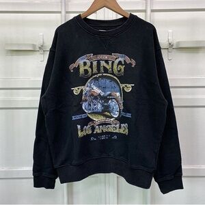 Anine Bing Black Los Angeles Graphic Sweatshirt